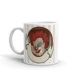 Clown Banner White glossy mug