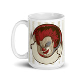 Clown Banner White glossy mug