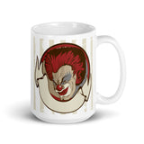 Clown Banner White glossy mug