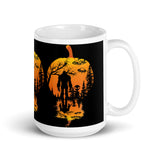 Cryptid Pumpkin White glossy mug
