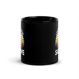 I Survived My First Skydive Black Glossy Mug