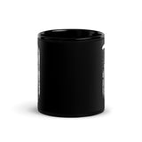 USA Skydiver Black Glossy Mug