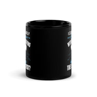 I Can Probably Survive Without Skydiving Black Glossy Mug