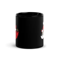 Skydive Santa Black Glossy Mug