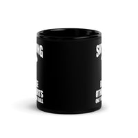 Skydiving (Because Other Sports Only Require One Ball) Black Glossy Mug