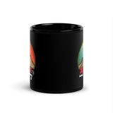 Just Hike and Be Happy Black Glossy Mug