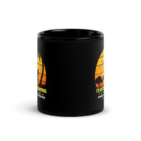 I'd Rather Be Camping Black Glossy Mug