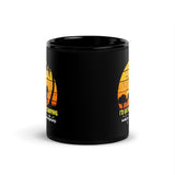 I'd Rather Be Camping Black Glossy Mug