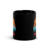 Hiking is My Happy Place Black Glossy Mug