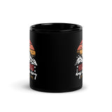 Hiking and Dogs Kinda Day Black Glossy Mug