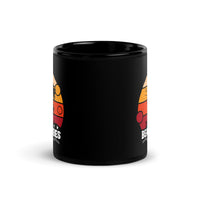 Beach Vibes Black Glossy Mug