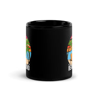 Beach Bound Black Glossy Mug