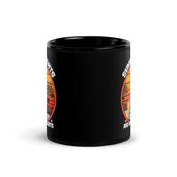 Summer Nights and Ballpark Lights Black Glossy Mug