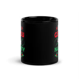 I Can Get You On the Naughty List Black Glossy Mug