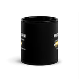 Anatomy of a Pew Black Glossy Mug