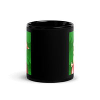 Santa Wrecking Ball Black Glossy Mug