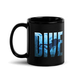 Dive Black Glossy Mug