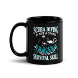 Post Apocalyptic Survival Skill Black Glossy Mug