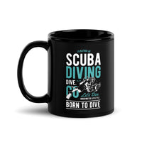 I'd Rather Be Scuba Diving Black Glossy Mug