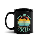 Skydiving Dad Black Glossy Mug