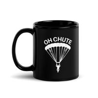 Oh Chute Black Glossy Mug