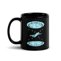 Skydive Tunnel Black Glossy Mug