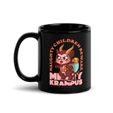 Naughty Children Beware (Krampus) Black Glossy Mug