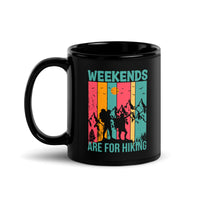 Weekends are for Hiking Black Glossy Mug