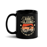 I Go Hang Gliding Black Glossy Mug