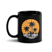 Salty Vibes Black Glossy Mug