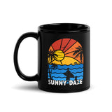 Sunny Daze Black Glossy Mug