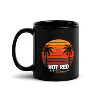 Hot Red Summer Black Glossy Mug