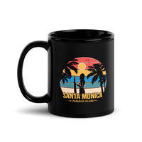 Santa Monica Black Glossy Mug