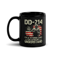 DD-214 Black Glossy Mug