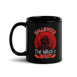 Halloween The Witch's Night Black Glossy Mug