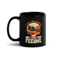 I Love Halloween Black Glossy Mug