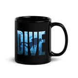 Dive Black Glossy Mug