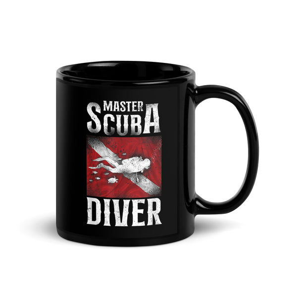 Master Scuba Diver Black Glossy Mug