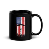 American Parachutist Black Glossy Mug