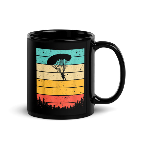 Skydiver Black Glossy Mug