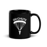 Oh Chute Black Glossy Mug