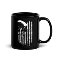 USA Skydiver Black Glossy Mug