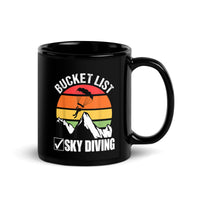 Bucketlist: Skydiving Black Glossy Mug