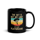 The Sky is Not My Limit Black Glossy Mug