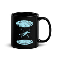 Skydive Tunnel Black Glossy Mug