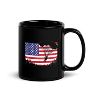 Skydive USA Black Glossy Mug