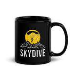 Skydive Black Glossy Mug