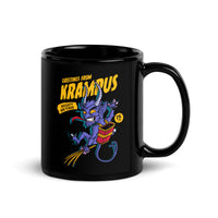 Greetings From Krampus Black Glossy Mug