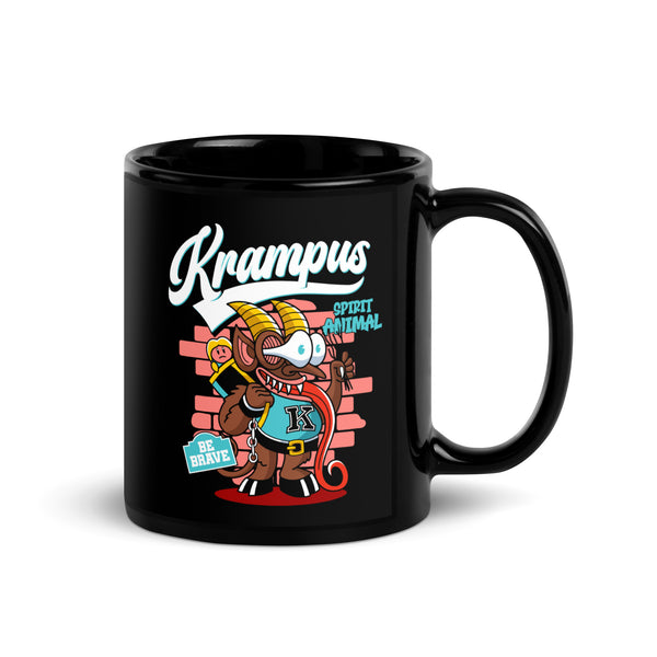 Spirit Animal (Krampus) Black Glossy Mug