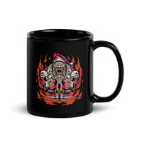 Monster Santa Black Glossy Mug